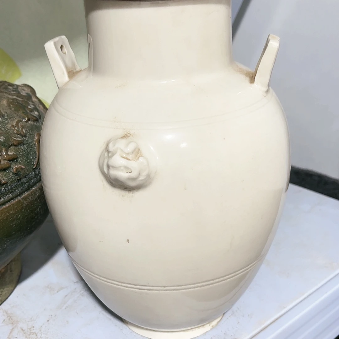 瓦当摆件摆件茶桌茶台陶瓷背*Z