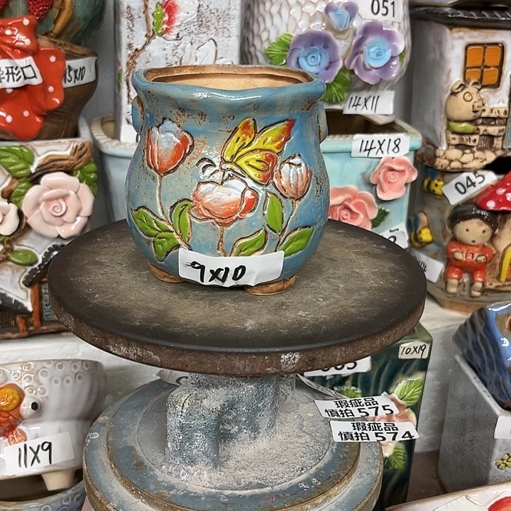 紫砂花盆粗陶材质多肉花盆