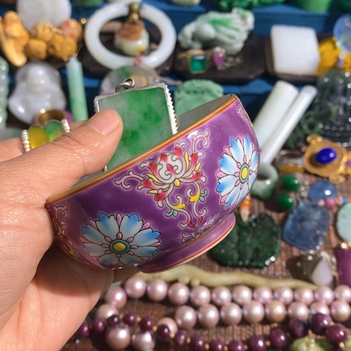 瓷片朱*谰精美好好看漂亮大器