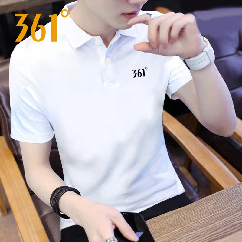 361°短袖男POLO衫夏季新款冰感透气半袖男士宽松翻领T恤男款半袖