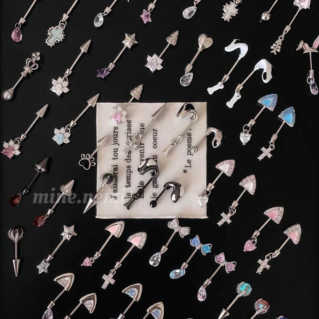 铜合金锆石耳饰 helix恶魔钉合集～潮酷甜酷个性耳骨钉外螺旋耳钉