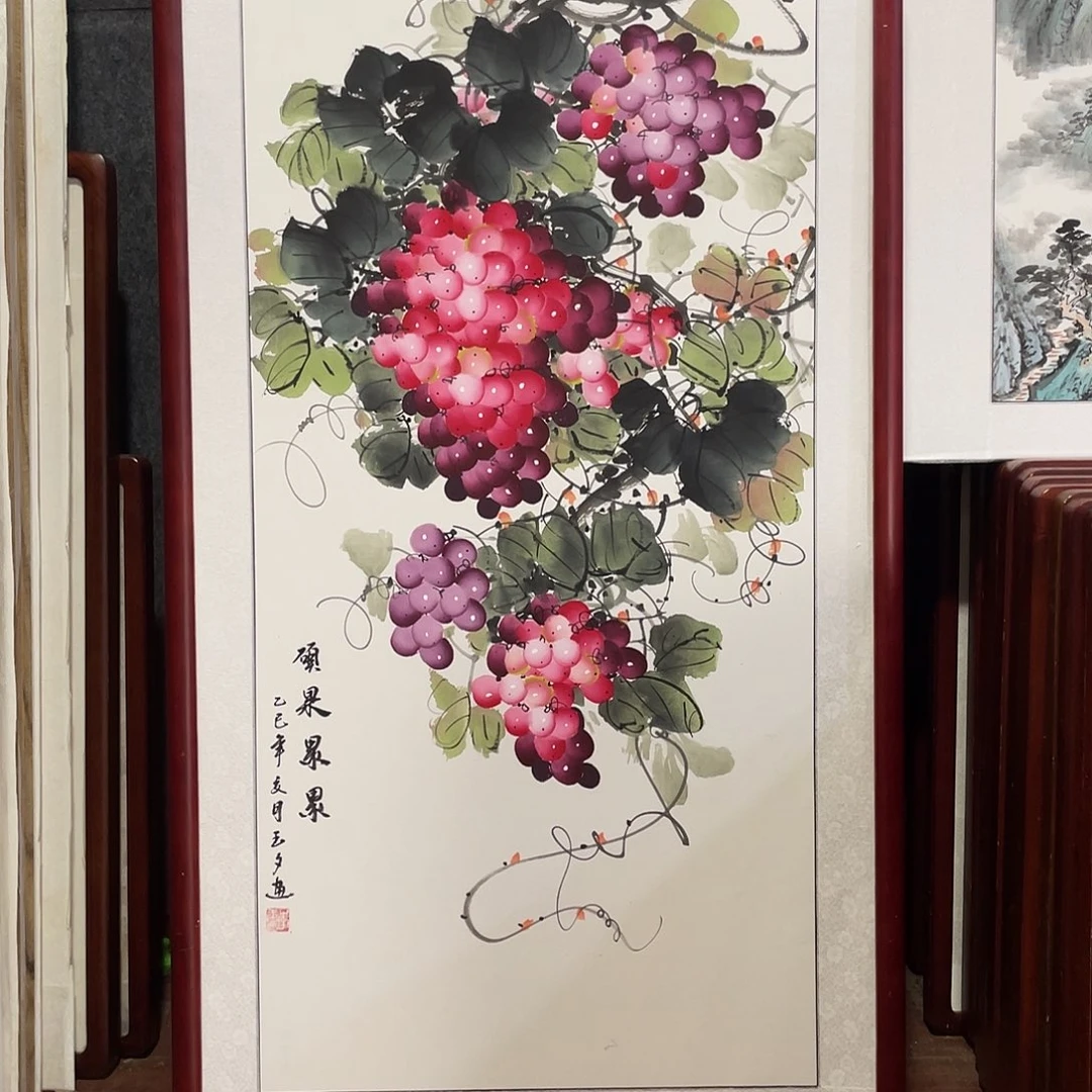 国画带框尺寸63*123厘米