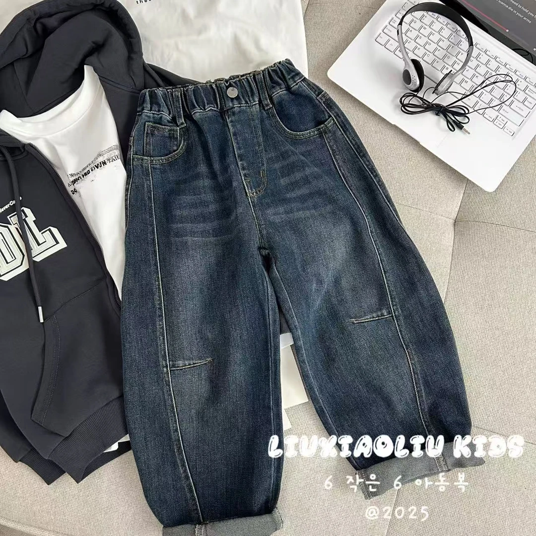 杭州六小六正版BY LIUXIAOLIU秋季儿童牛仔裤17356