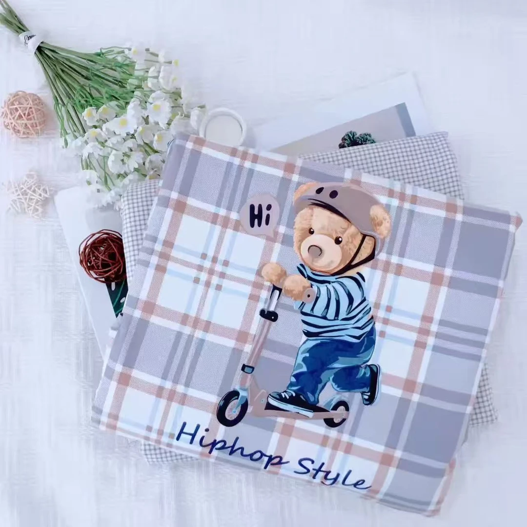 双人被套 AB版【格子熊仔】尺寸2*2.3米柔软斜纹轻奢时尚