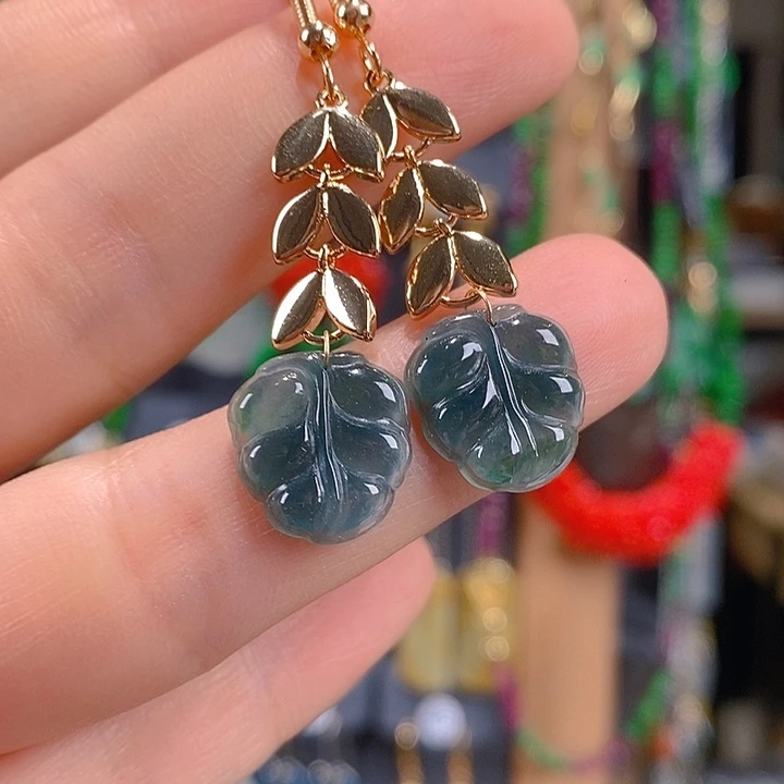 翡翠未镶嵌耳饰翡翠