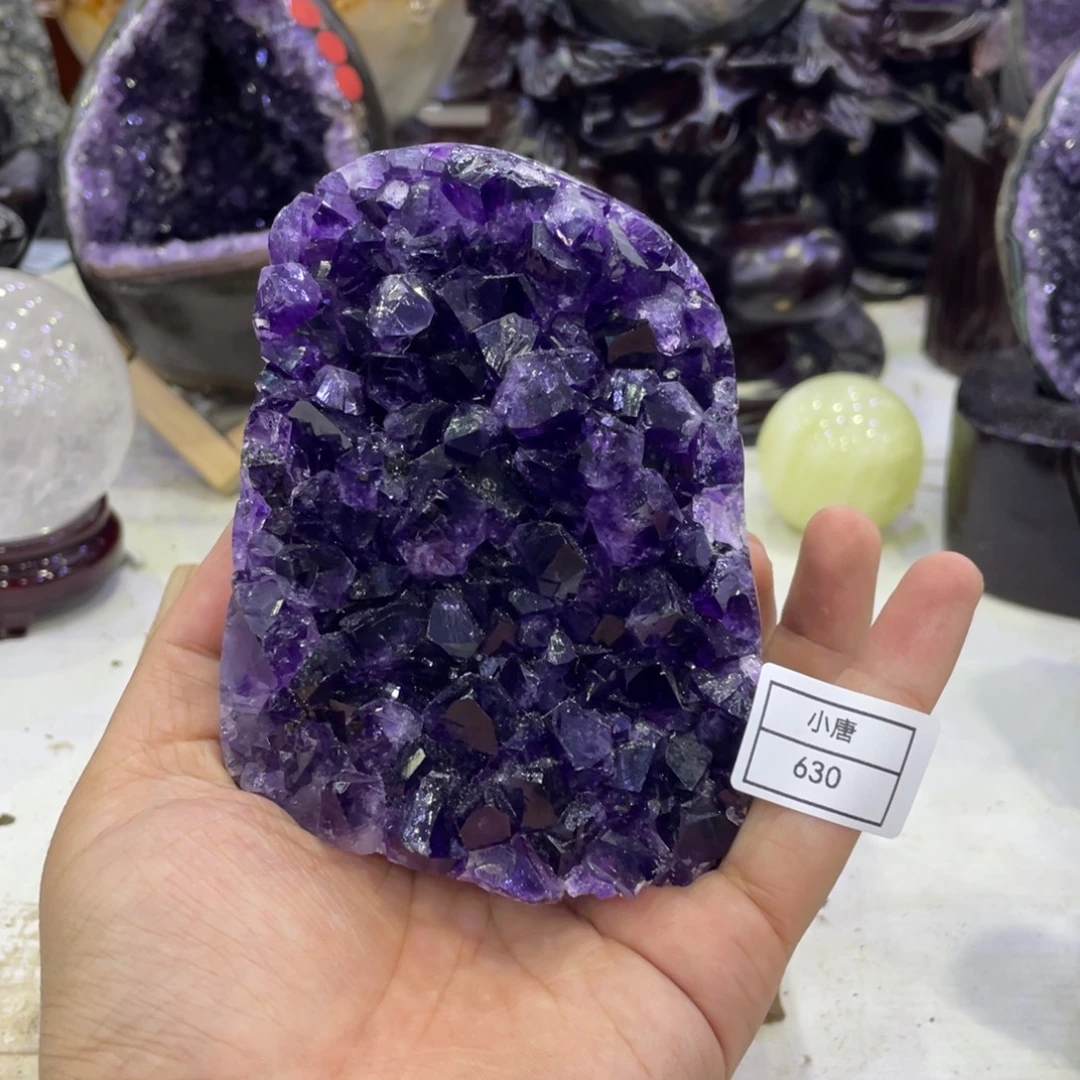 未镶嵌紫晶珠宝半成品