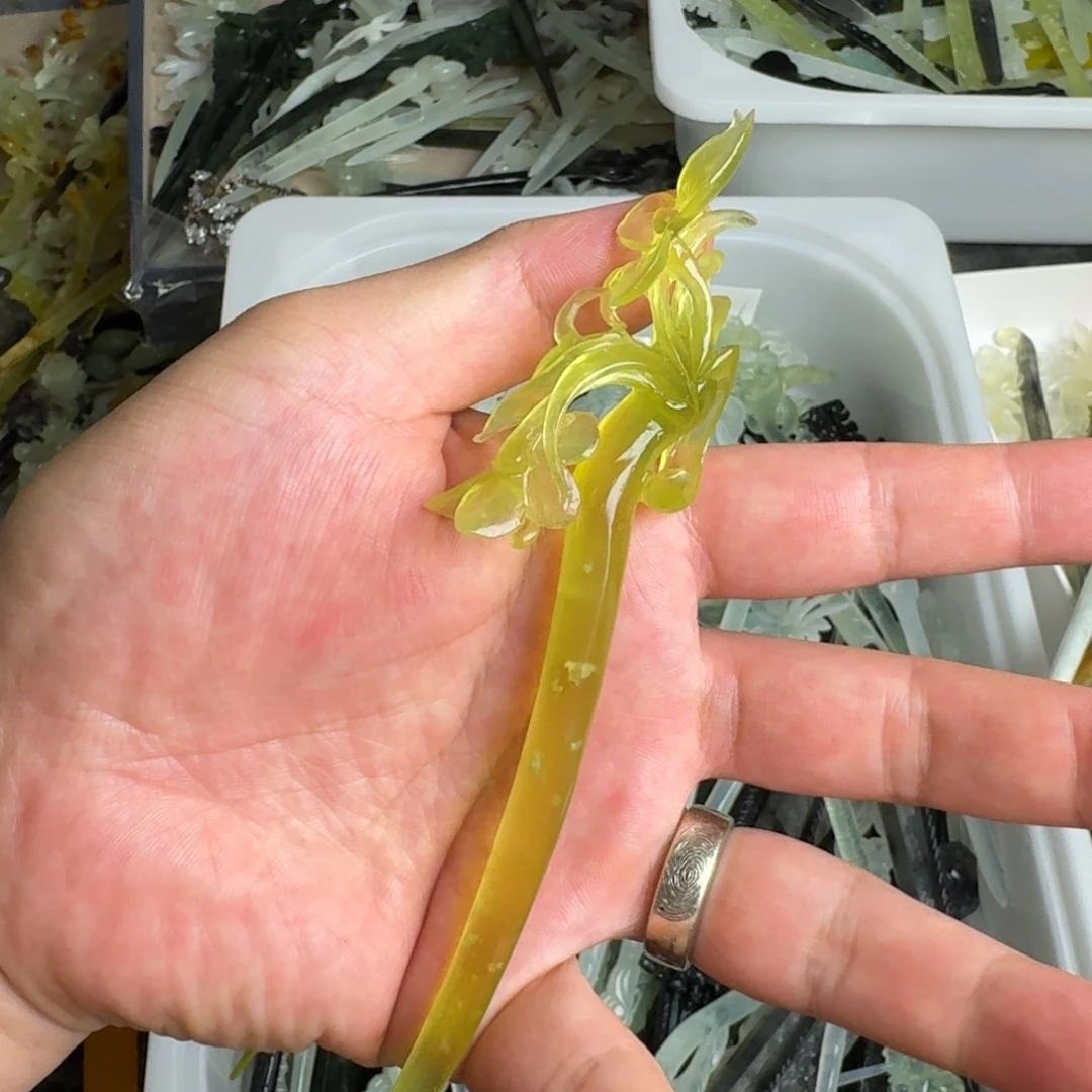 未镶嵌蛇纹石玉发饰