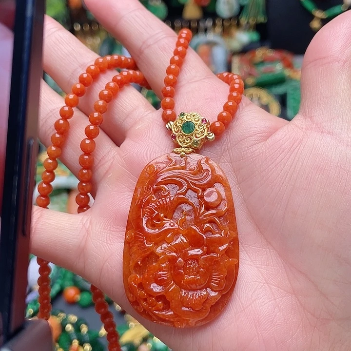 翡翠银S925镶嵌颈饰