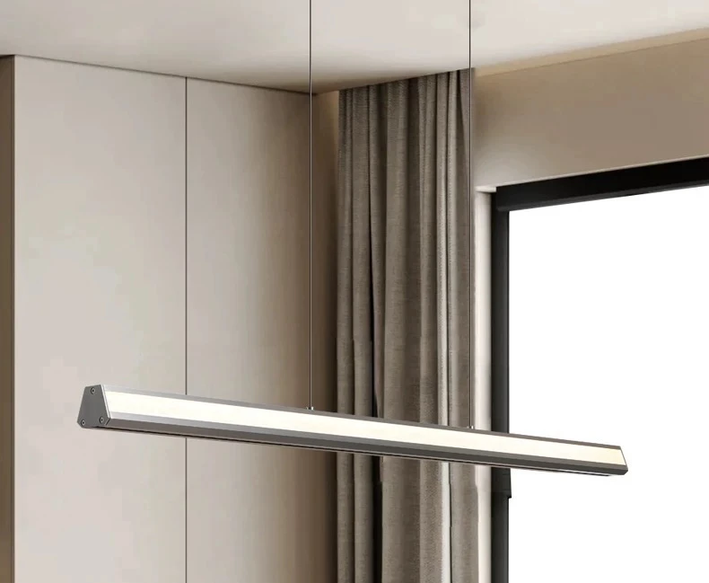 【凯纳优选】(丝绸）餐厅灯简约现代设计款一字吧台岛台无主灯餐厅灯