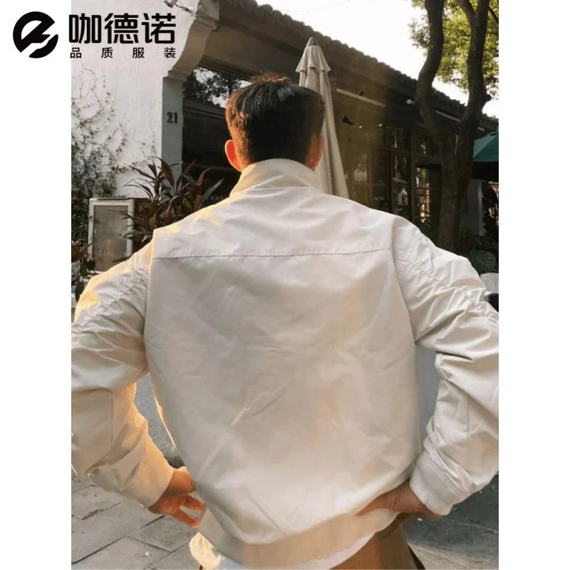2025新款美式三防立领飞行员夹克外套男秋季痞帅硬汉风短款棒球服