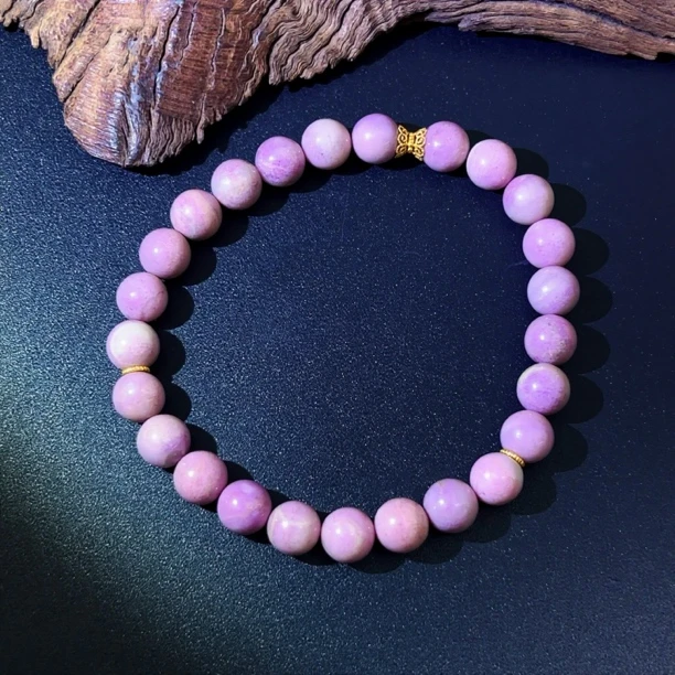 18K天然舒俱来手串圆珠桃红多样性发一DD2221