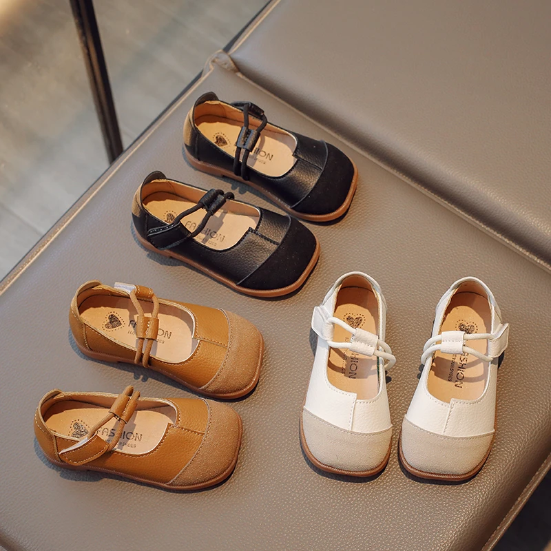 女童小皮鞋2025春秋季新款儿童宝宝船鞋小女孩公主鞋软底豆豆鞋潮