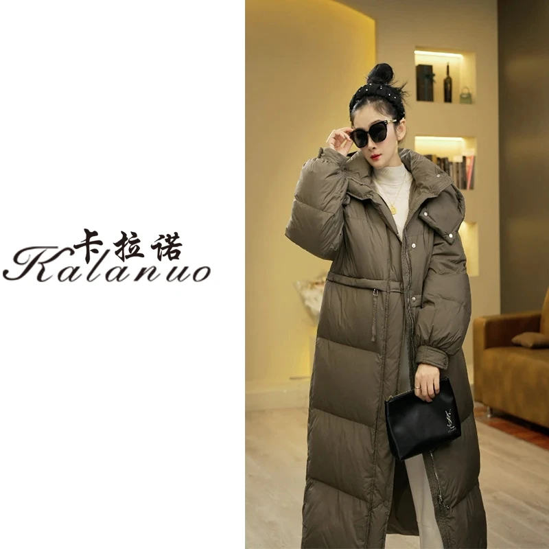 【卡拉诺】2024新款加长廓版保暖休闲百搭加厚连帽极寒羽绒服8999