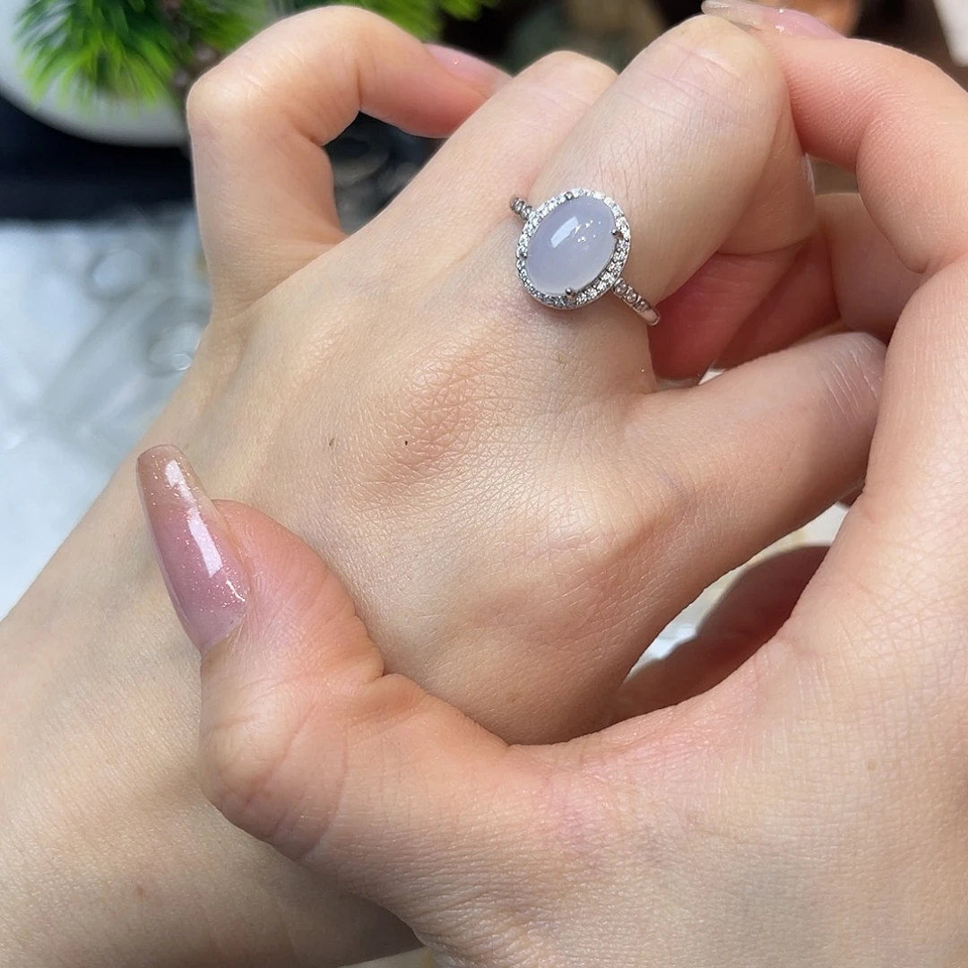 翡翠银S925镶嵌戒指