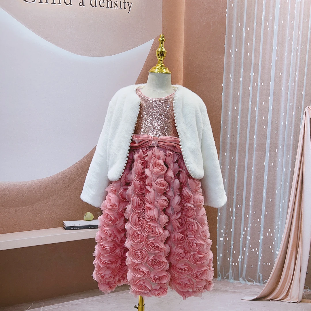 童一密度2025仿水貂毛短款小香风外套 39162