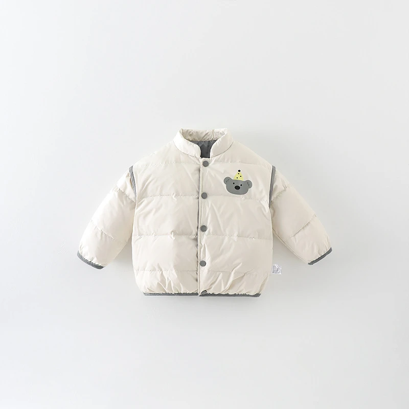 男宝宝秋冬季轻薄洋气羽绒服外套儿童羽绒保暖衣服卡通外出服 a类