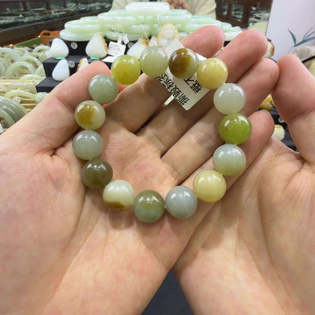 和田玉未镶嵌手串新疆和田玉手串卡14