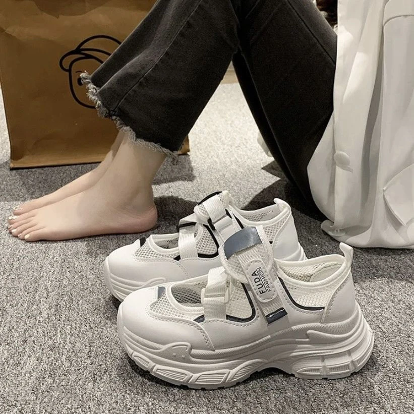 J-17老爹鞋女夏季网面镂空透气网红ins潮流包头凉运动休闲鞋子