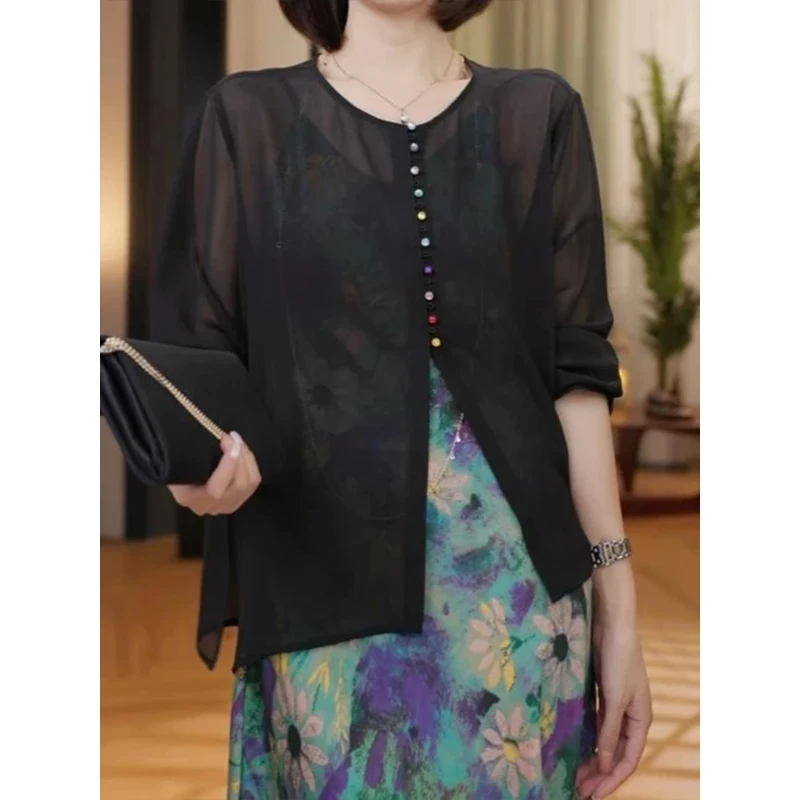 7985#初夏法式减龄轻奢高端洋气独特别致漂亮高级感超好看衬衫