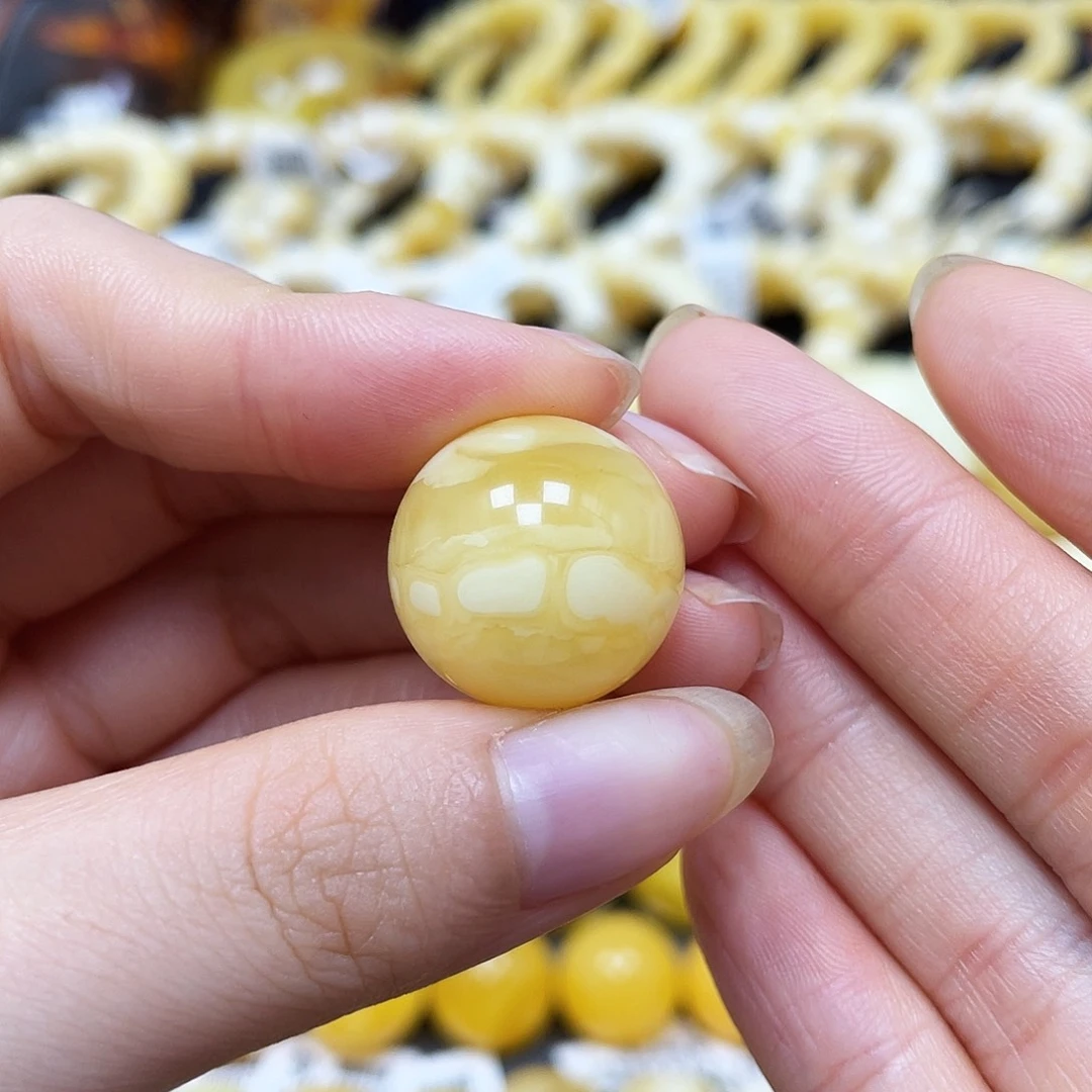未镶嵌蜜蜡裸石圆珠19mm