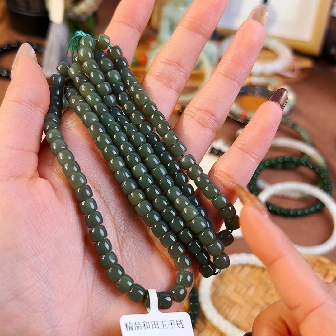 和田玉未镶嵌手串