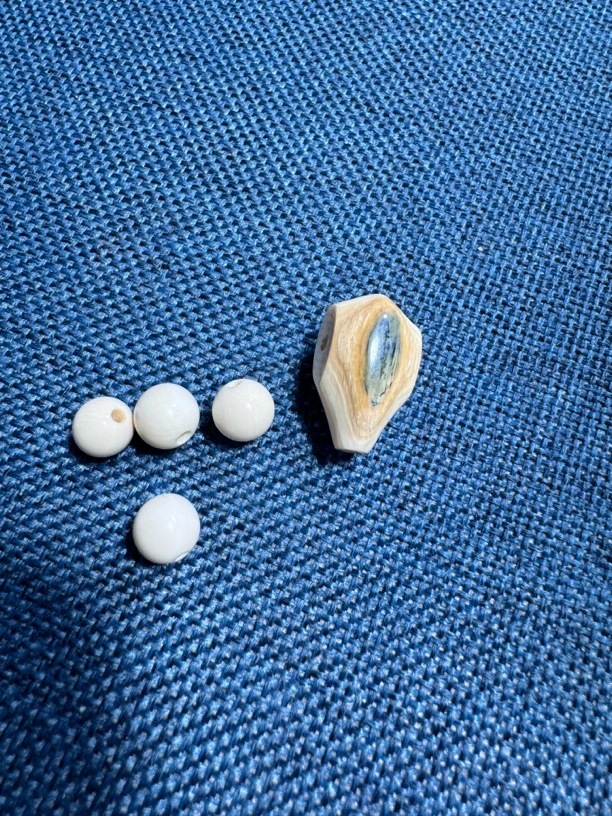 猛犸牙带皮三通弟子珠