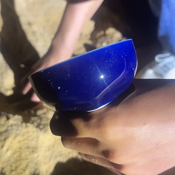 福利品颜色釉蓝色天圆地方
