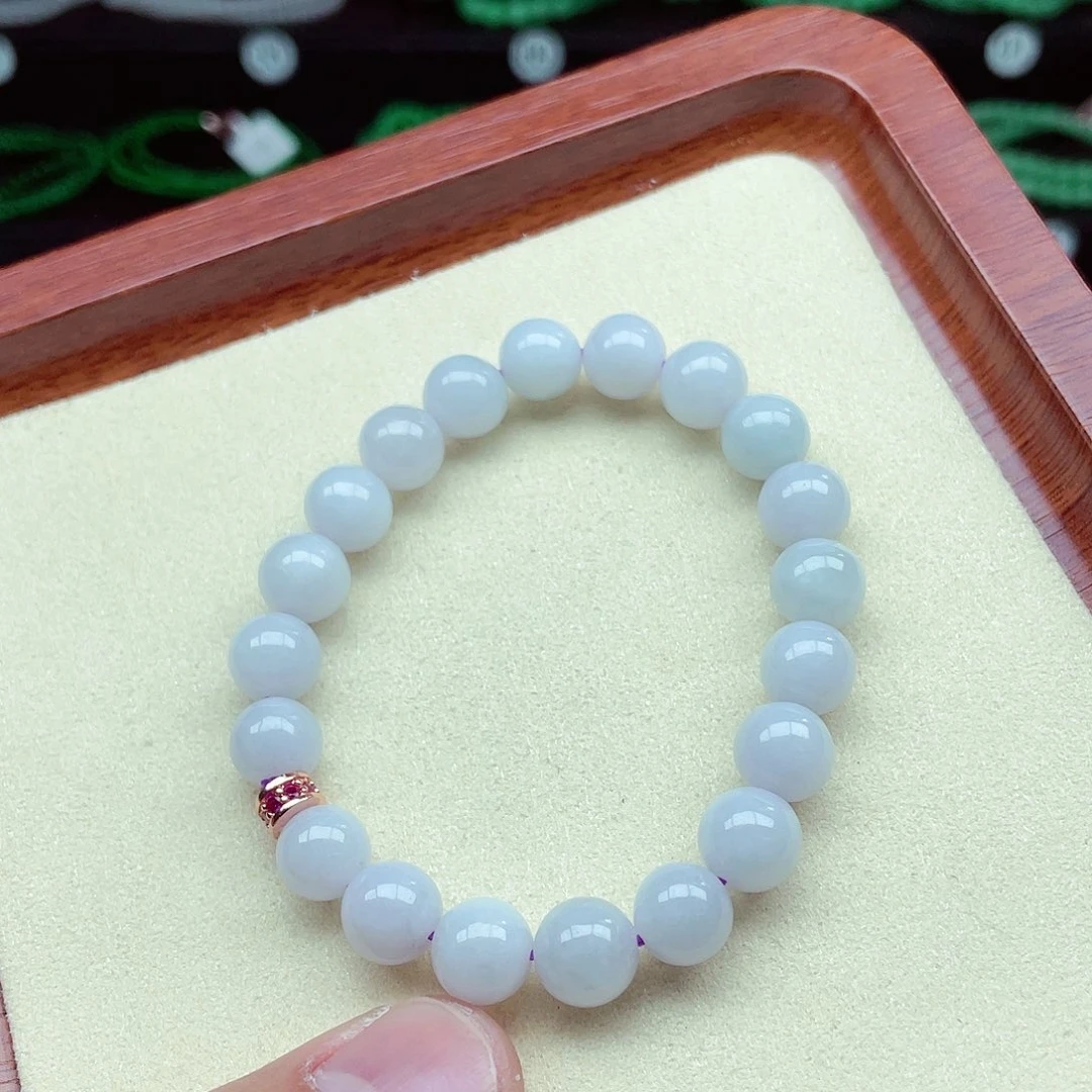 翡翠手链未镶嵌缅甸翡翠A货