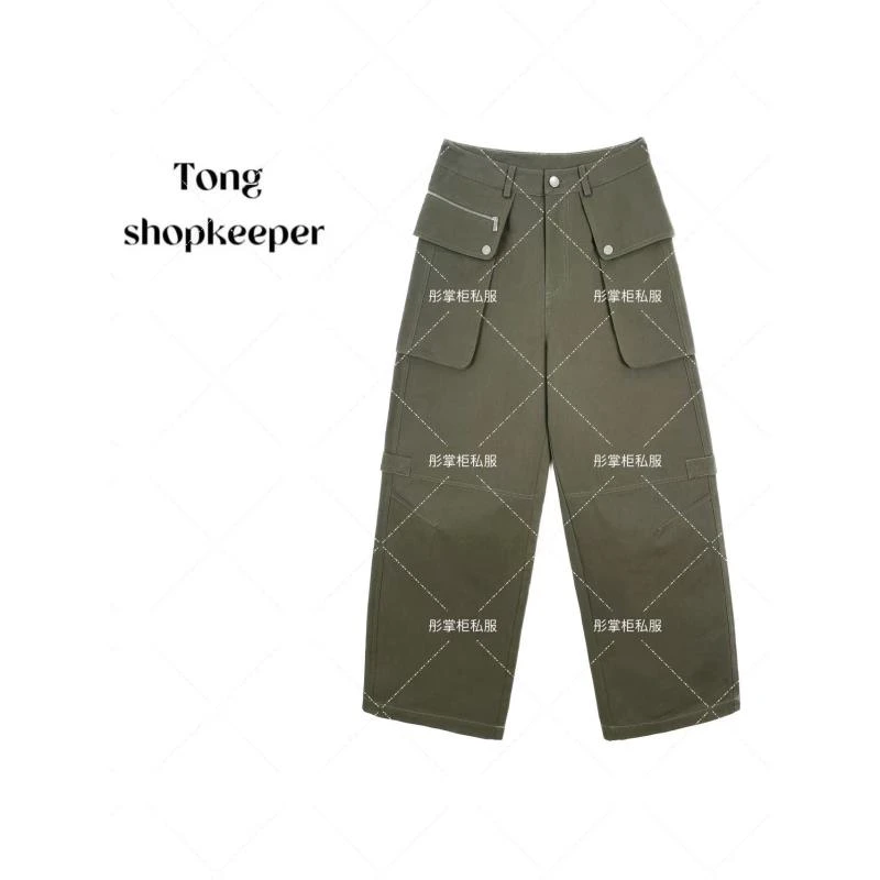 TT-QJ/彤掌柜1681542 春季25原创独特工装风大口袋设计酷帅小裤