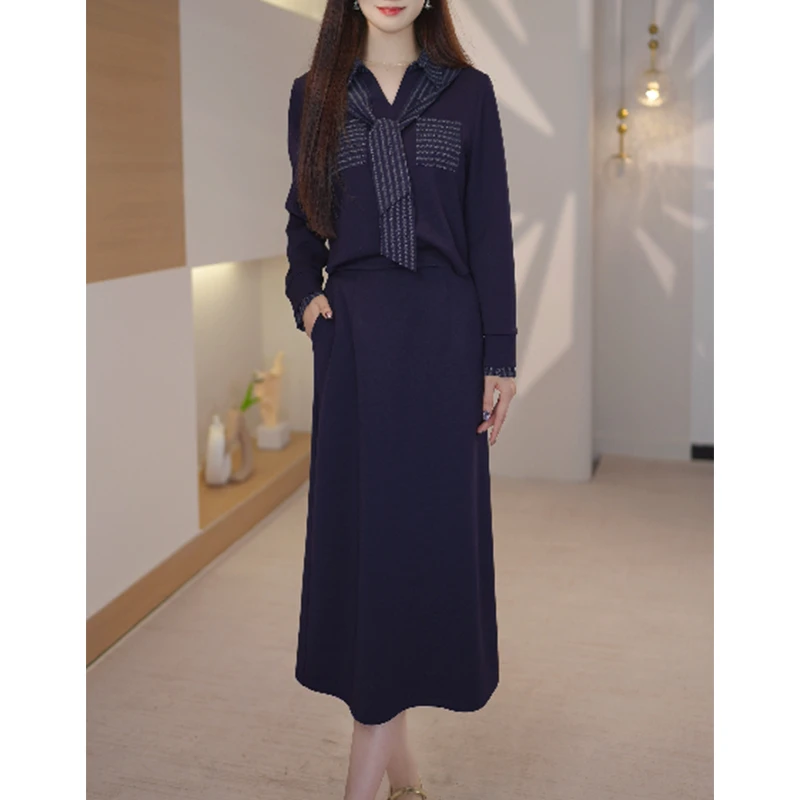 L5830秋装2025新两件套装新款半身裙高级气质时尚两件套