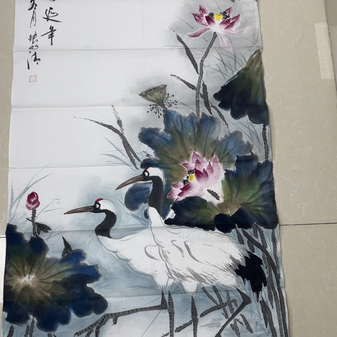 国画纯手绘无边框作品