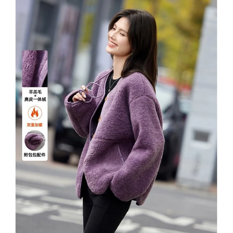 海宁女款外套女高档中老年女装冬季奶奶衣服老年人妈妈外套加厚
