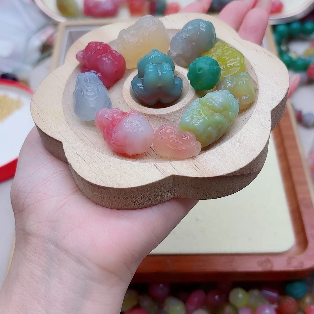 白***榆玛瑙/玉髓未镶嵌手链盐源12