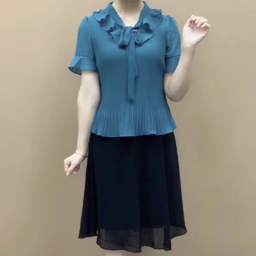 夏季遮肚子显廋连衣裙