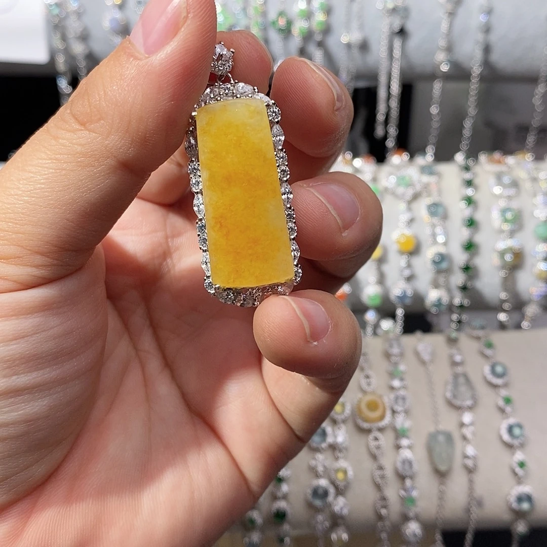 翡翠银S925镶嵌颈饰