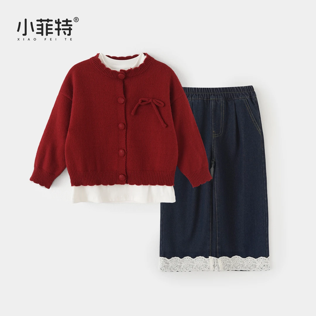 小菲特童装秋季新款女童三件套中大童时尚洋气儿童套装JMTQ52527