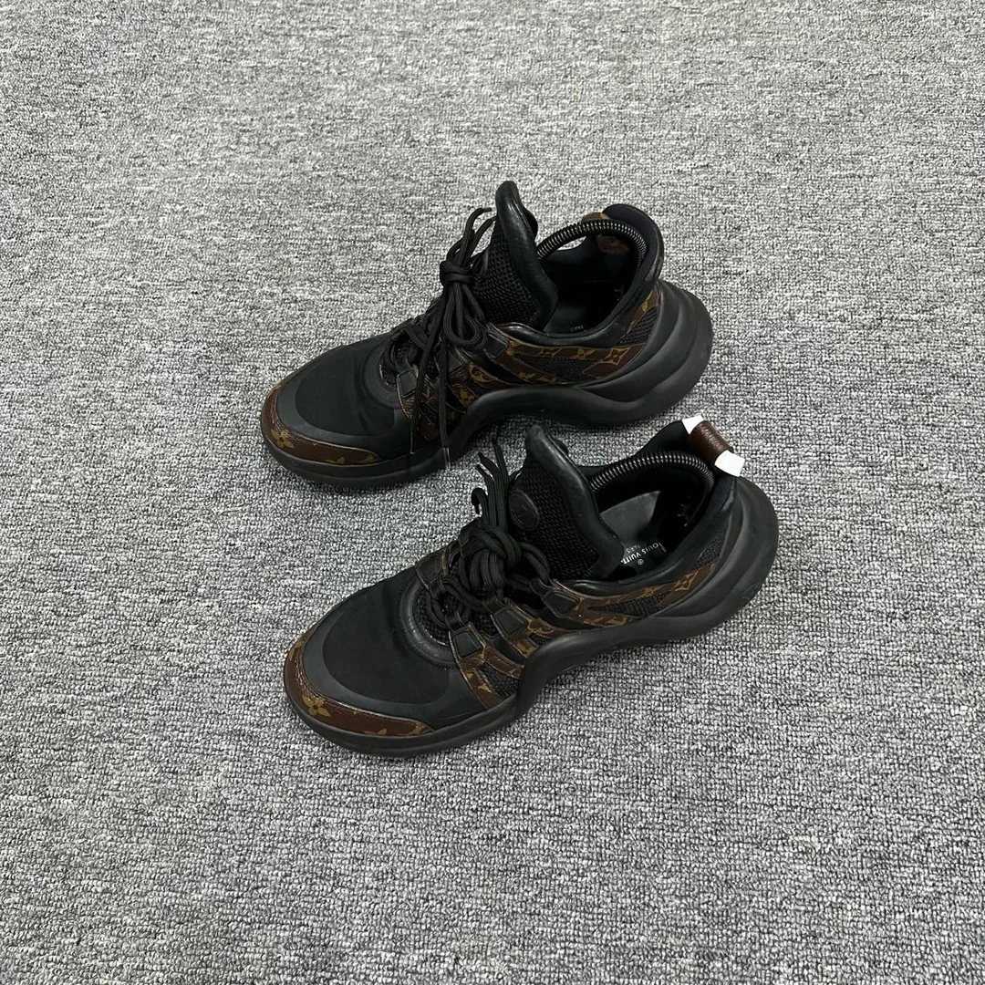 95新 LouisVuitton/路易威登 黑棕拱桥老爹运动鞋 42码/95新/无