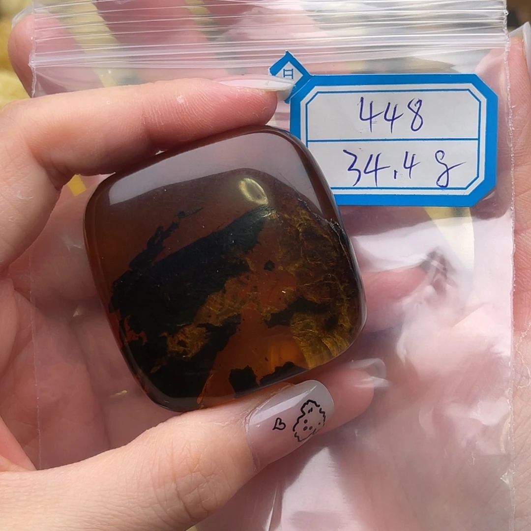 琥珀未镶嵌裸石蜜蜡吊坠鸽