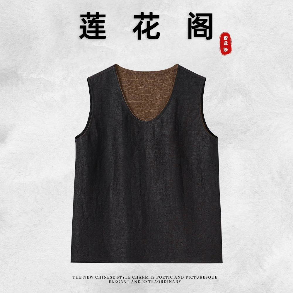 双面穿香云纱女士夏季桑蚕丝背心时尚显瘦真丝宽松美背JY25B8013