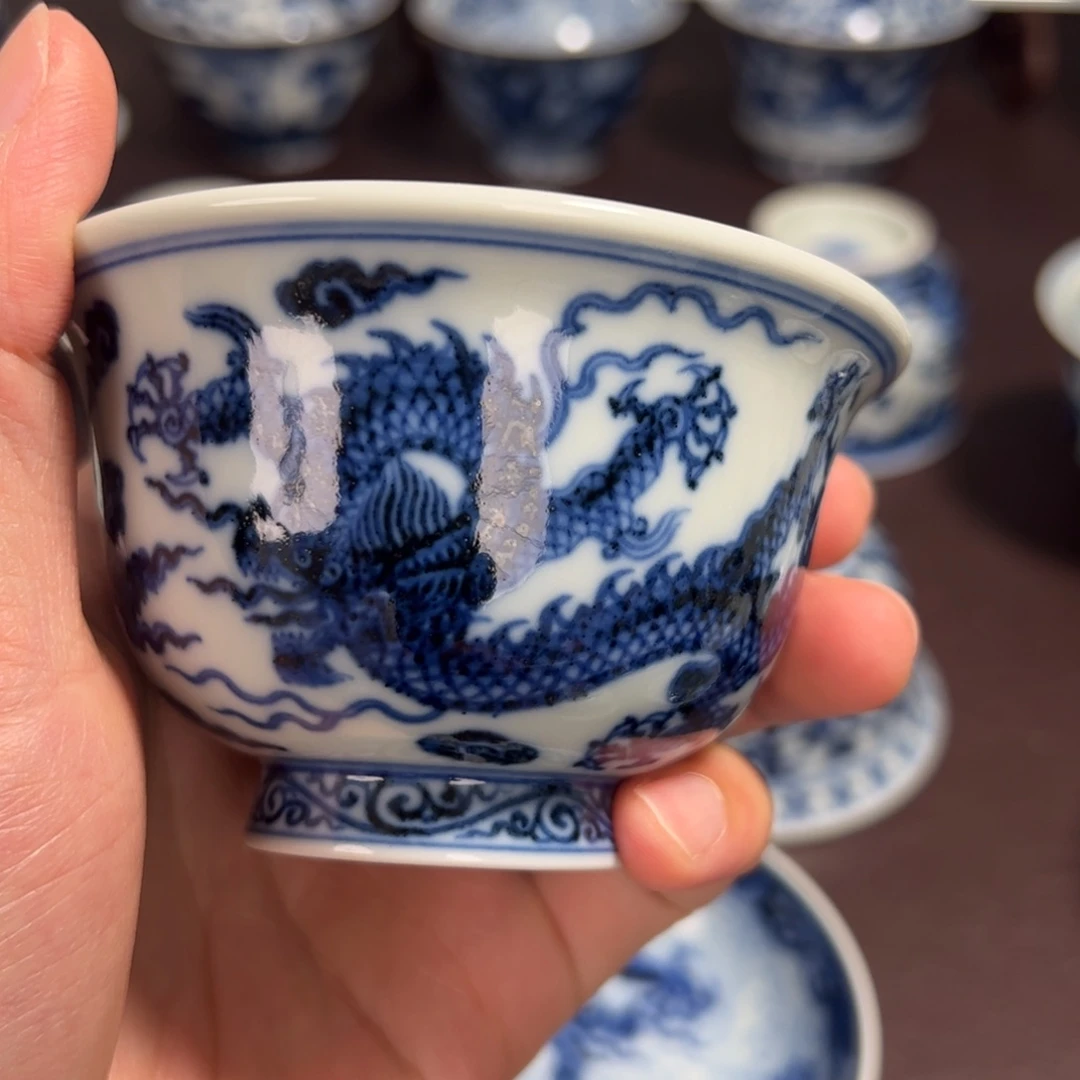 仿明永宣三龙压手杯