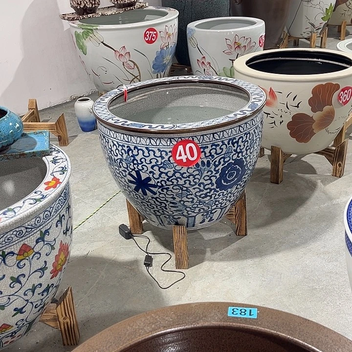 小***尘景德镇陶瓷鱼缸艺术