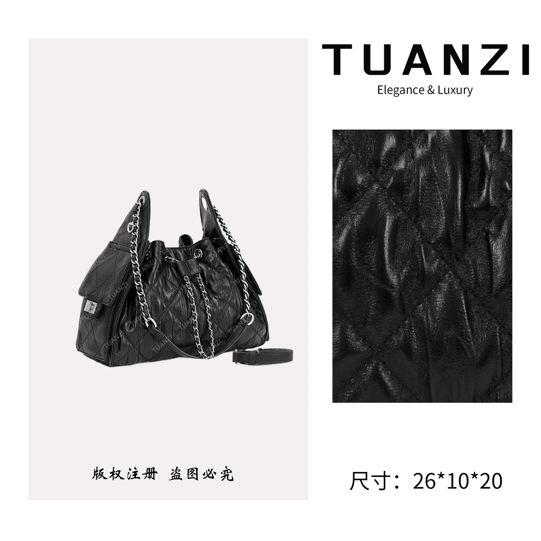 TUANZI『高端玩家』小众设计秋冬新款腋下包 ZT-D8033-泡芙黑