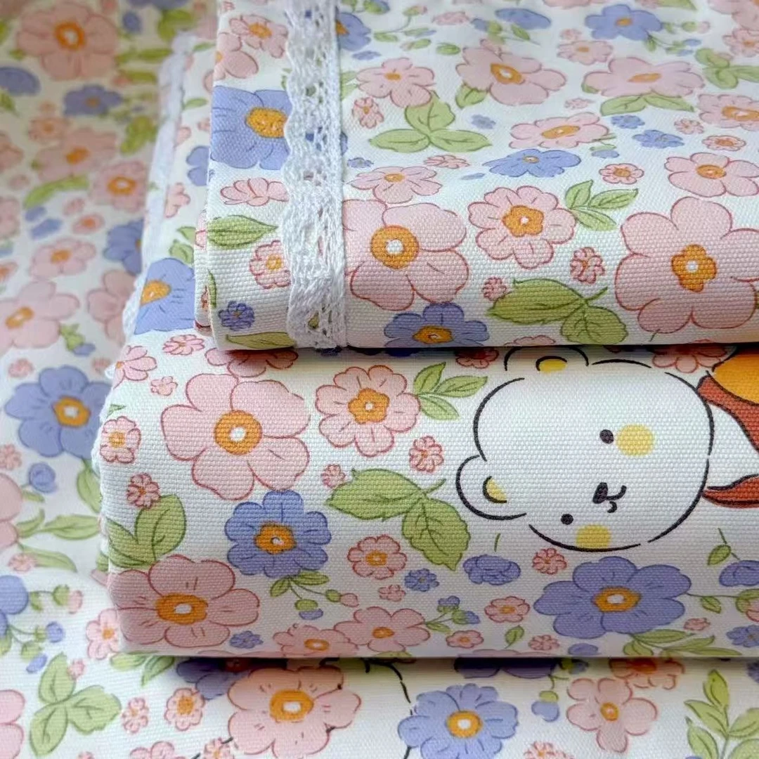 花园小熊  加厚加密棉麻大帆布老粗布 贴身柔软吸汗透气枕套床单