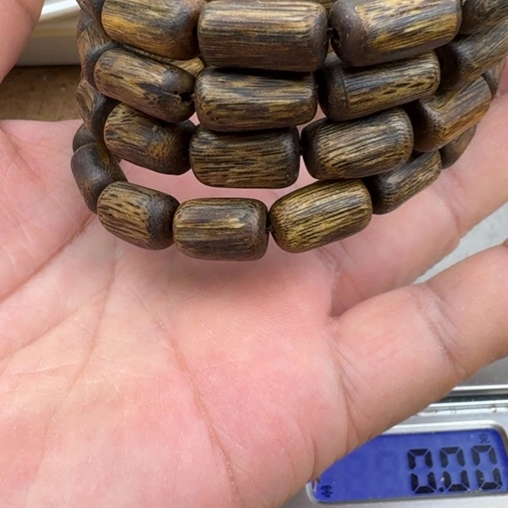 连***测沉香手串乌身手串30克加