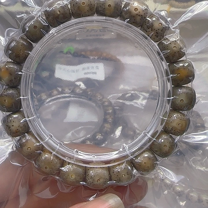 星月菩提手串84哈哈火烧黑星月菩提1.1桶单圈