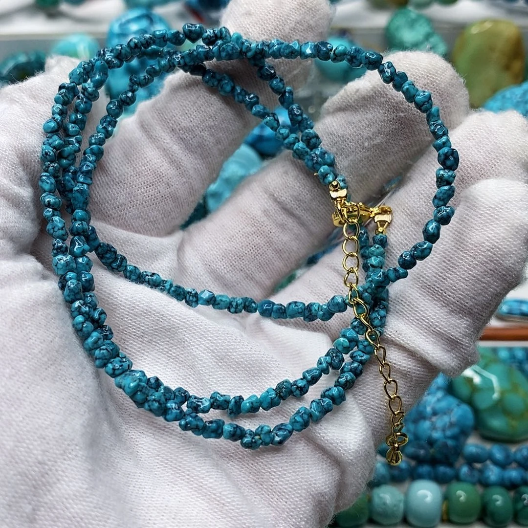 绿松石未镶嵌地大证书天然原矿绿松石