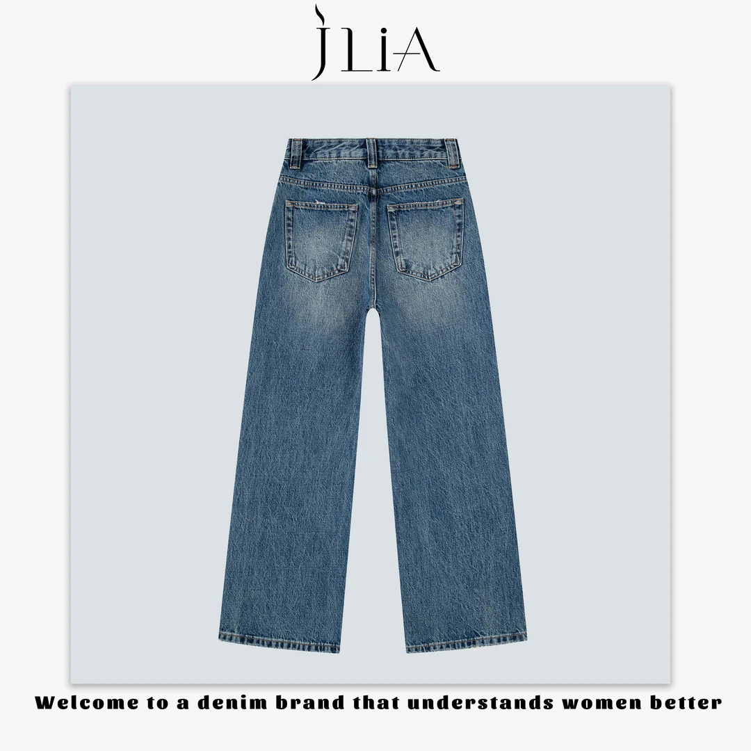 JLIA-1070时尚百搭100%棉 女士直筒裤