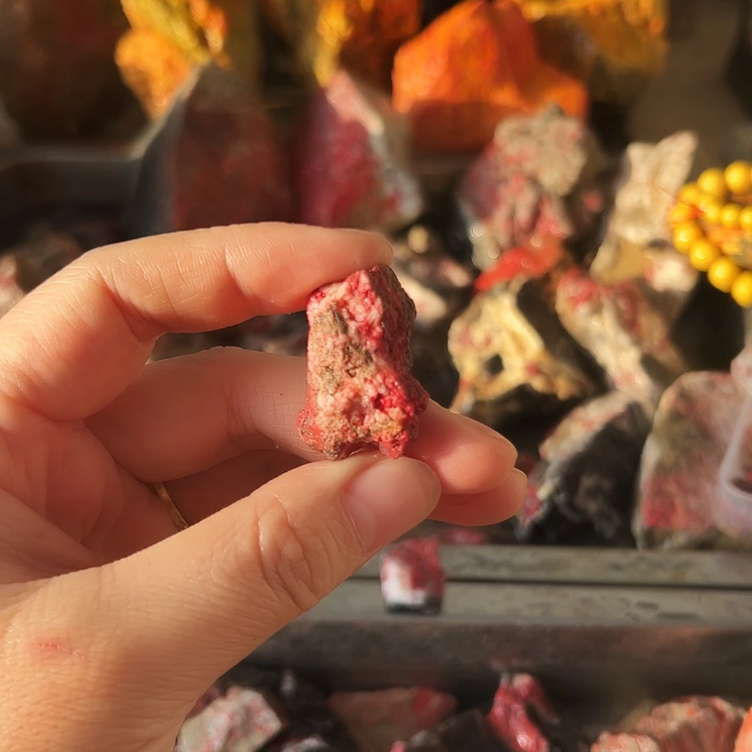 山***圣天然辰砂福利朱砂毛料