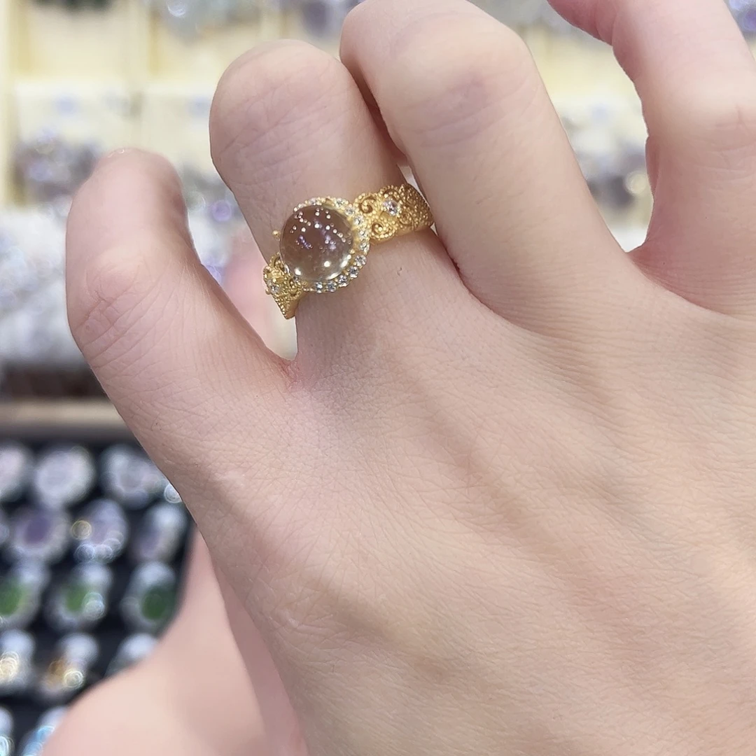 银S925镶嵌黄晶戒指