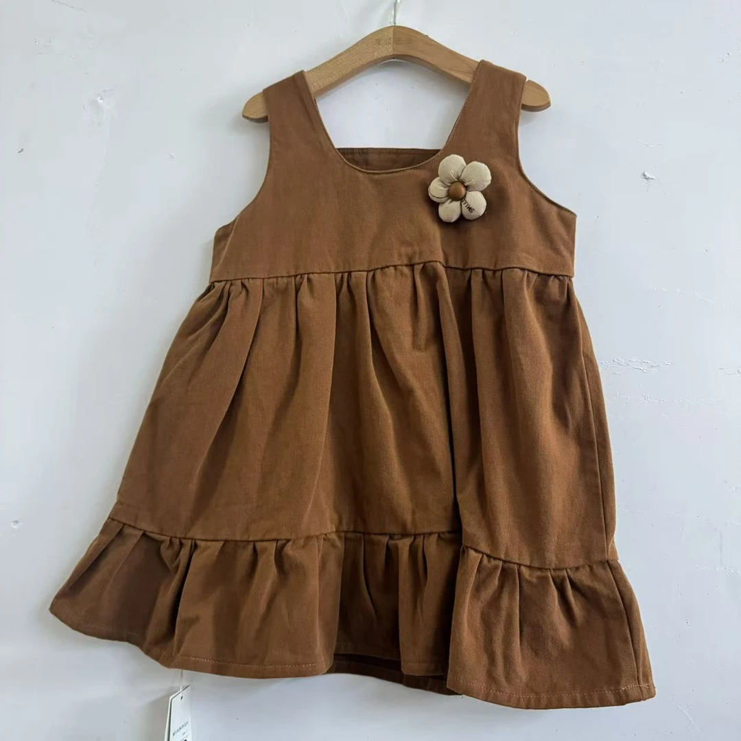 梭织背带裙儿童H83125